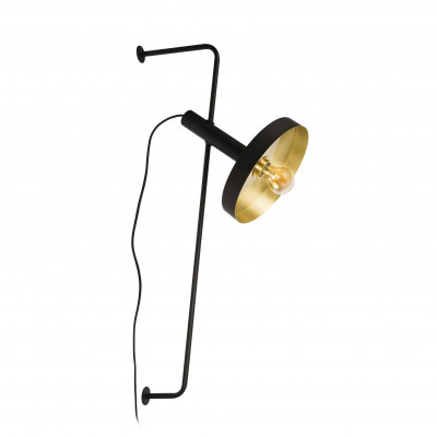 Faro - Indoor - Whizz - Whizz AP 2 - Wall light with metal diffusor directable - Black/Gold - ls-fr-20165-95