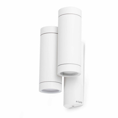 Faro - Outdoor - Steps - Steps AP 2L - Wall lamp double emission with two lights - White - LS-FR-75502