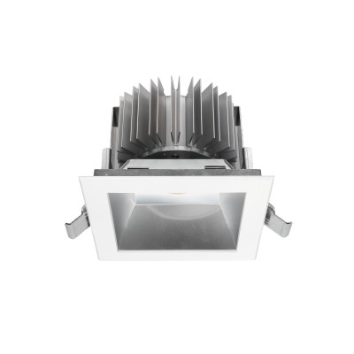 i-LèD Maestro - Cob - Cob20-Q arrayLED 30 W 840 mA - Squared recessed spotlight for ceiling - White RAL 9003 embossed - 90°