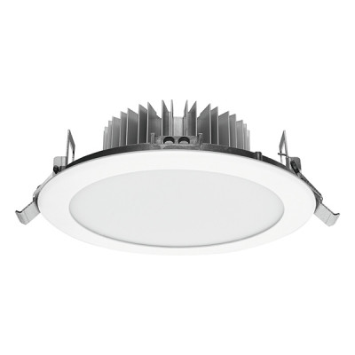 i-LèD Maestro - LV - HV - LV54-RS topLED 44 W 1250 mA - Indoor round downlight spotlight - White RAL 9003 embossed - Diffused