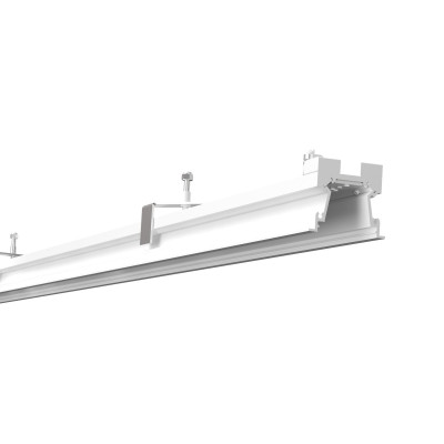 i-LèD Maestro - Rollip - Rollip35-MC topLED 20 W 24 V Modular - Linear recessed profile On/off - White RAL 9003 embossed