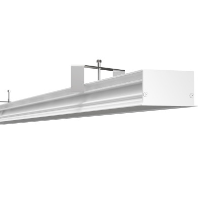 i-LèD Maestro - Rollip - Rollip70-C Complete topLED 22 W 24 V - Linear recessed profile - White RAL 9003 embossed - Diffused
