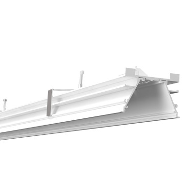 i-LèD Maestro - Rollip - Rollip70-MC topLED 220-240V Modular M - Linear recessed profile - White RAL 9003 embossed