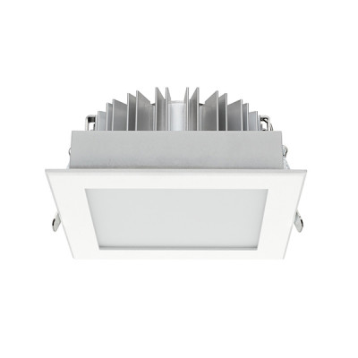 i-LèD - Downlights - LV54/HV54 - Recessed ceiling spotlight HV54-QS - powerLED 10 W 190-240 V AC - White RAL 9003 embossed - Diffused