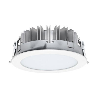 i-LèD - Downlights - LV54/HV54 - Recessed ceiling spotlight HV54-RS - powerLED 20 W 190-240 V AC - White RAL 9003 embossed - Diffused