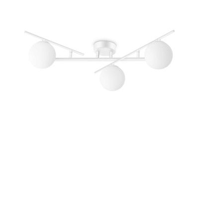 Ideal Lux -  - Atlas PL3 - Ceiling light with sphere light - Matt white - LS-IL-328201