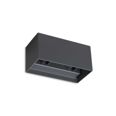Ideal Lux - Outdoor - Atom AP D20 - Minimal rectangular outdoor wall lamp - Anthracite - LS-IL-313412 - Warm white - 3000 K