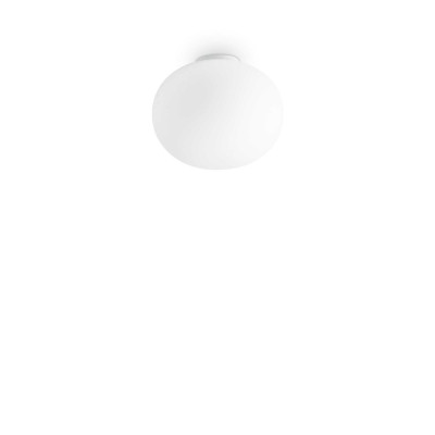 Ideal Lux - Eclisse - Cotton PL1 D30 - Blown white glass ceiling lamp - Satin white - LS-IL-297743