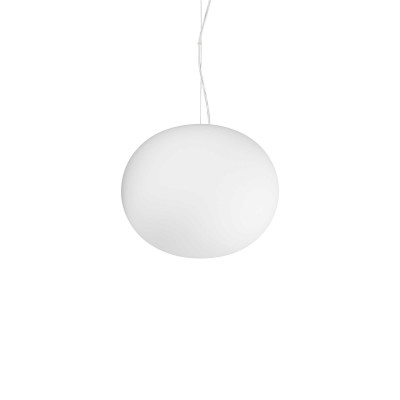 Ideal Lux - Eclisse - Cotton SP1 D30 - White glass suspension lamp - Satin white - LS-IL-297767