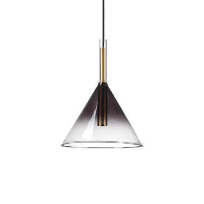 Ideal Lux - Smoke - Empire SP1 Cono - Conical chandelier - Transparent / smoked grey - LS-IL-309798