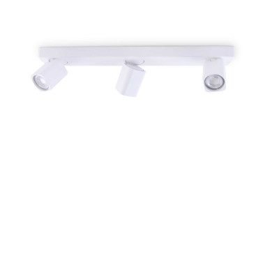 Ideal Lux - Direction - Rudy PL 3L Square - Wall or ceiling lamp with three directable light - White - LS-IL-294810