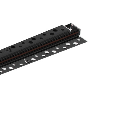 Ideal Lux - Accessories for lamps - Stick Track Rec 1m - Recessed linear profile without edge - Black - LS-IL-329598