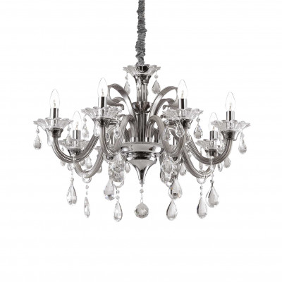 Ideal Lux - Baroque - Colossal SP8 - Elegant chandelier with eight arms - Grey - LS-IL-081519