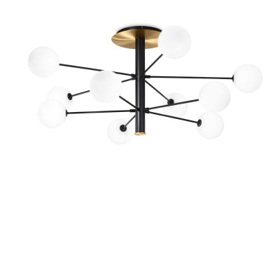 Ideal Lux - Brass - Cosmopolitan PL 10L - 10 Light ceiling light - Black - LS-IL-273693
