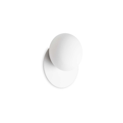 Ideal Lux - Brass - Ninfea AP1 - Circle contemporary wall light - White - LS-IL-306940
