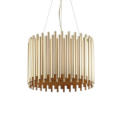 Ideal Lux - Brass - Pan SP5 - Golden metal chandelier - Brass - LS-IL-208817