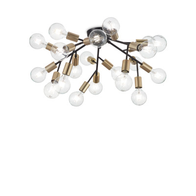 Ideal Lux - Brass - Spark PL20 - Brass ceiling light - Black - LS-IL-238333