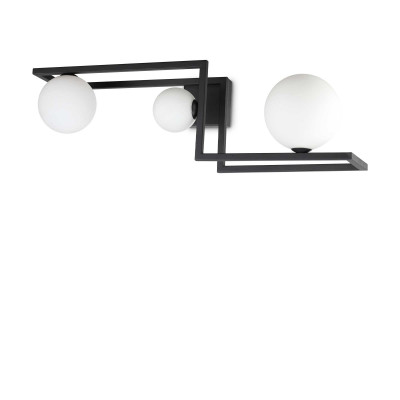 Ideal Lux - Bunch - Angolo PL3 - Modern ceiling lamps with three lights - Black - LS-IL-284286