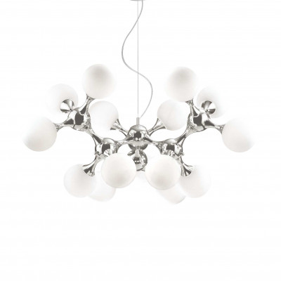 Ideal Lux - Bunch - Nodi SP15 - Suspension with glass diffusers - Chrome - LS-IL-082073