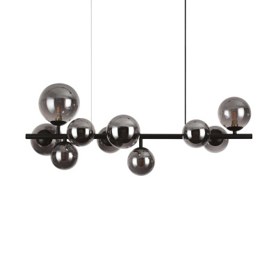 Ideal Lux - Bunch - Perlage SP 10L - Linear chandelier with ten light - Matt black - LS-IL-271408
