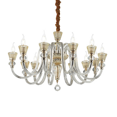 Ideal Lux - Chandelier - Strauss SP12 - Pendant lamp - Gold - LS-IL-140612
