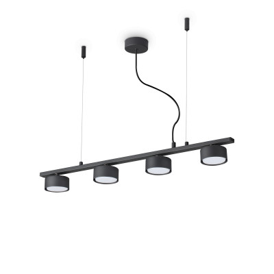 Ideal Lux - Circle - Minor Linear SP4 - Linear suspension lamp - Black - LS-IL-235455