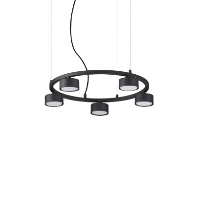 Ideal Lux - Circle - Minor Round SP5 - Circular chandelier - Black - LS-IL-235516