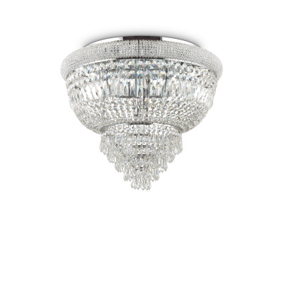 Ideal Lux - Diamonds - Dubai PL6 - Crystal ceiling light - Chrome - LS-IL-207186