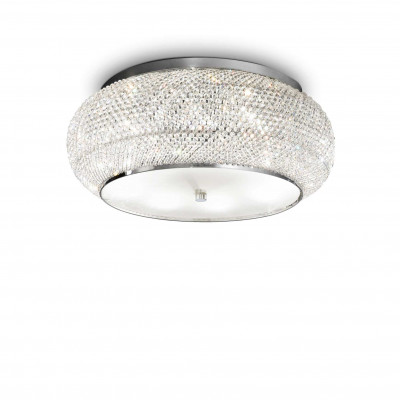 Ideal Lux - Diamonds - Pasha' PL10 - Ceiling lamp with crystal beads - Chrome - LS-IL-100746
