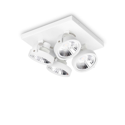 Ideal Lux - Direction - Konig PL4 - Ceiling light with 4 spotlights - White - LS-IL-300573
