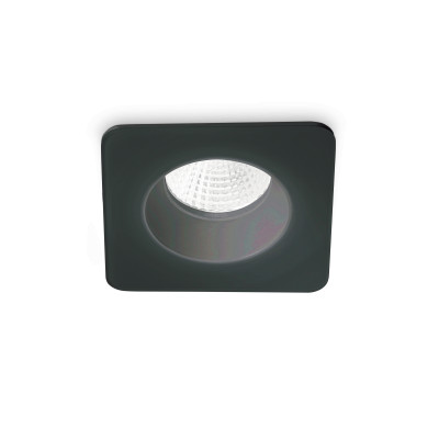 Ideal Lux - Downlights - Room-65 Square LED - Recessed spotlight one light - Black - LS-IL-252056 - Warm white - 3000 K - 38°