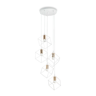 Ideal Lux - Essential - Ice SP5 - Modern chandelier 5 lights - White - LS-IL-237671
