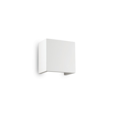 Ideal Lux - Minimal - Flash Gesso AP1 Small - Plaster wall light squared - White - LS-IL-214672