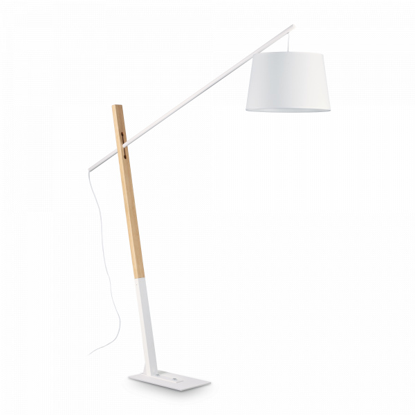 Ideal Lux Eminent Pt1 Floor Light, Modern White Lampshade