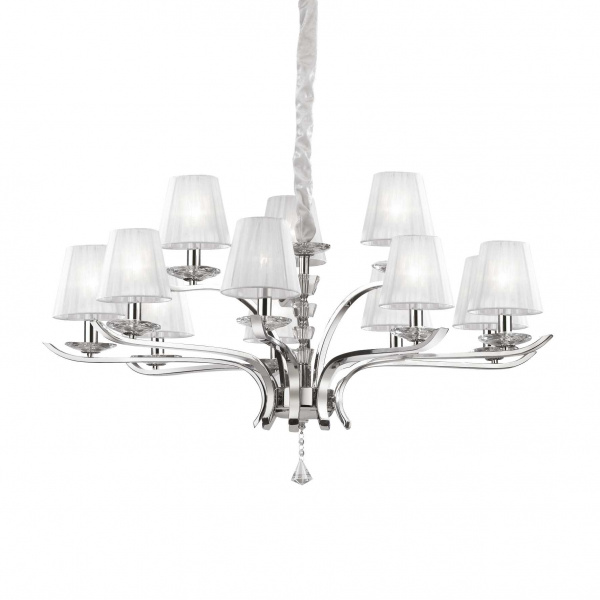 Ideal Lux Pegaso Sp12 Pendant Lamp, Crystal Bobeches For Chandeliers In India