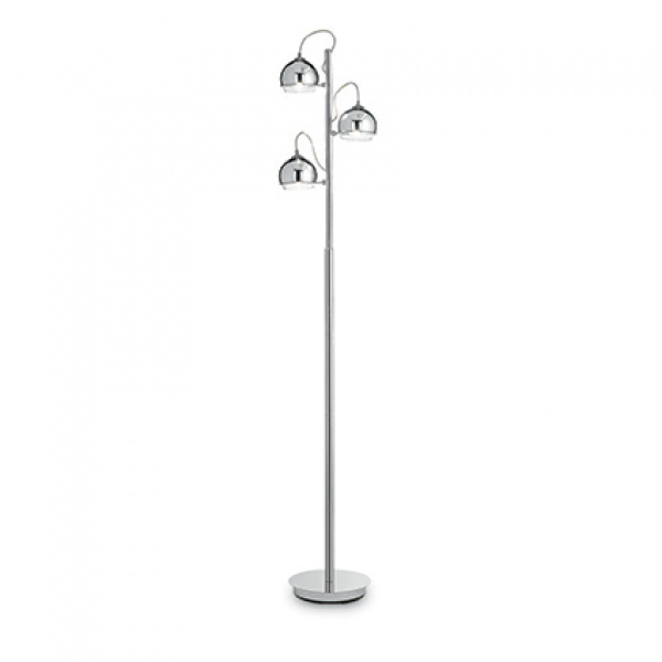 Ideal Lux Discovery Pt3 Three Lights Chrome Floor Lamp Light