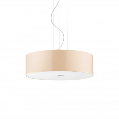 Ideal Lux - Tissue - Woody SP4 - Wood-effect pendant lamp with four lights - Birch - LS-IL-087702