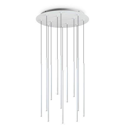 Ideal Lux - Tube - Filo SP 12L - 12 LED chandelier - White - LS-IL-263441 - Warm white - 3000 K - Diffused