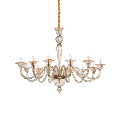 Ideal Lux - Venice - Brigitta SP12 - Classic chandelier - Amber - LS-IL-199405