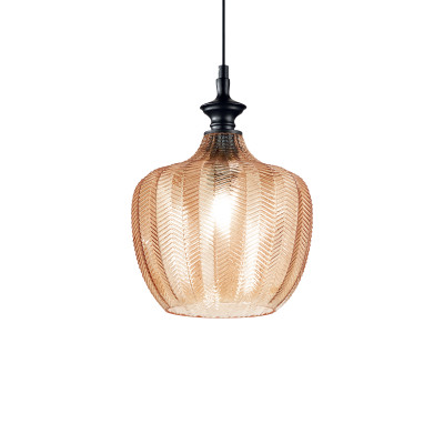 Ideal Lux - Vintage - Lord SP1 - Chandelier with blow glass diffusion - Amber - LS-IL-263656