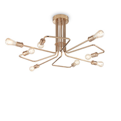 Ideal Lux - Vintage - Triumph PL8 - Ceiling lamp with eight lights - Brass - LS-IL-160313