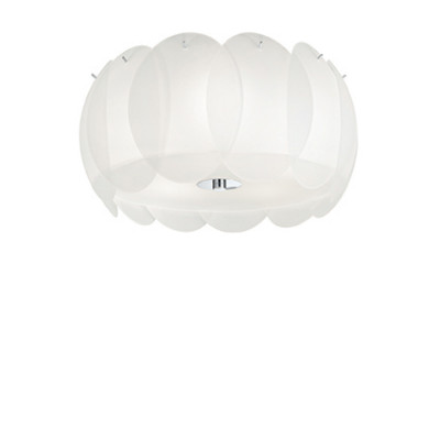 Ideal Lux - White - Ovalino PL5 - Ceiling lamp with oval glass sheets - White - LS-IL-093963