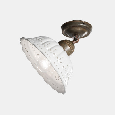 Il fanale - Anita&Fior di Pizzo  - Anita PL - Ceramic ceiling lamp - Bronze/White - LS-IF-061-23-OC