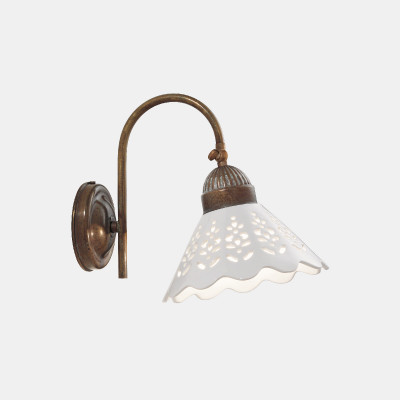 Il fanale - Anita&Fior di Pizzo  - Fior di Pizzo AP curvo - Wall lamp for decorative lighting - Bronze/White - LS-IF-065-19-OC