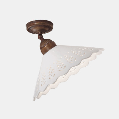 Il fanale - Anita&Fior di Pizzo  - Fior di Pizzo PL M - Ceiling lamp in classic style - Bronze/White - LS-IF-065-02-OC