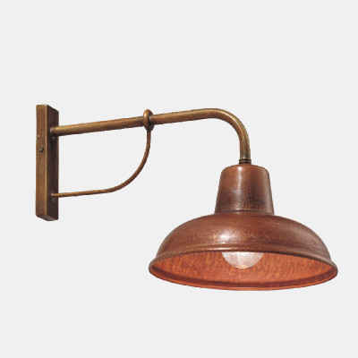 Il fanale - Cantina&Cascina - Contrada AP dritto - Brass and copper wall light - Brown/Copper - LS-IF-243-05-OR