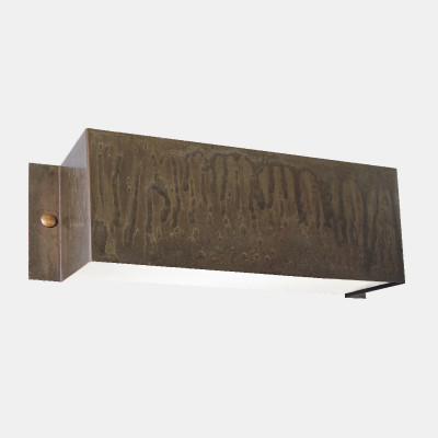 Il fanale - Decor - Decori AP cassetta L - Rectangular outdoor wall lamp - Natural iron - LS-IF-252-04-RF