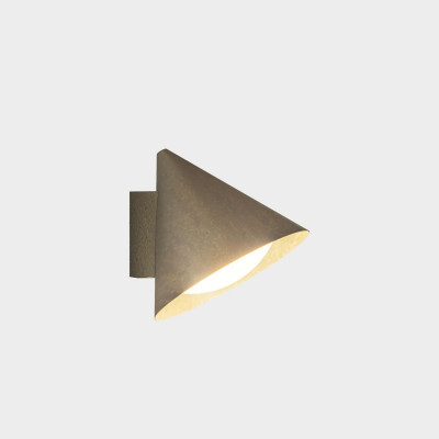 Il fanale - Essential - Cone AP outdoor- Outdoor brass wall lamp - Satin brass - LS-IF-286-16-OOB