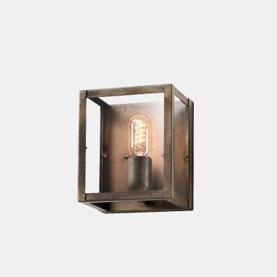 Il fanale - London - London AP square - Modern wall lamp with square lampshade - Natural iron - LS-IF-205-08-FF