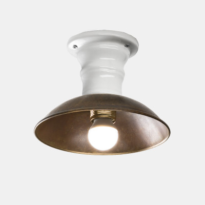 Il fanale - Mini - Mini PL - Vintage ceiling lamp - White / Bronze - LS-IF-064-02-OC